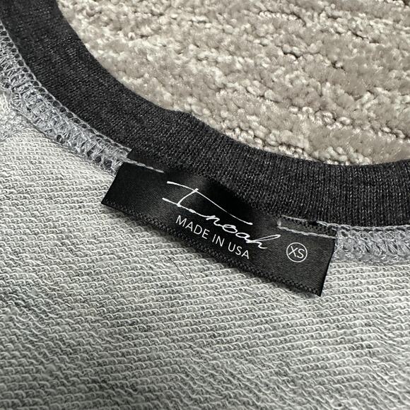 Iroah Dress Womens XS Gray Cityscape Graphic T Shirt Midi Pockets Art Print USA - Picture 9 of 13